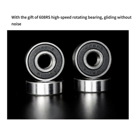 608RS high-speed bearings for Light Up 58mm x 32mm Roller Skate Wheels With Bearings For Quad Skates And Outdoor Double Row Skating