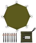 Ultralight Waterproof Tent Footprint Ground Sheet For Camping 13.5 By 13.5 Ft Tarp Under Tent Mat Moisture Proof Heavy Duty Hex Shape