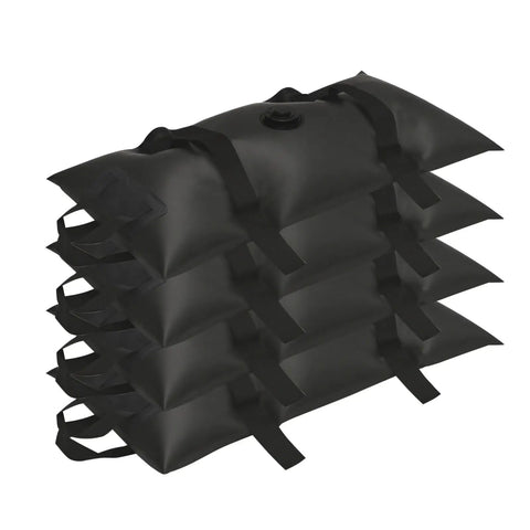 Heavy Duty Umbrella Base Weights Set Of 4 Fillable Water Bags For Patio Garden And Backyard Black Four Pack Easy To Fill