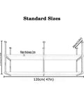 Diagram of solid wood ceiling shelf bracket with iron floating shelf, 60x30x60 cm, showing dimensions and structure.