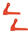 Solid L Shape Wood Push Sticks, Kickback Killer Table Saw And Router Table Guide, 2 orange safety blocks for woodworking.
