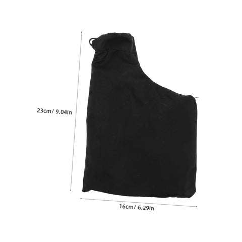 Heavy Duty Sawdust Collection Bag For Miter Saws And Bench Planers featuring sturdy black fabric and zipper, size 23cm x 16cm.