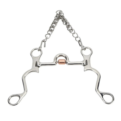 Copper Roller Horse Bit With Stainless Steel Construction For Equestrian Riding Smooth Operation Durable