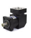 90 Degree Planetary Reducer Gearbox For NEMA 23 Stepper And Servo Motors With Ratios 3 4 6 10, compact black gearhead