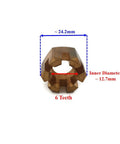 Dimensions of Outboard Propeller Castle Nut 90171-14013-00 For 20-45HP 2/4-Stroke Motors Replacement Part with 6 teeth