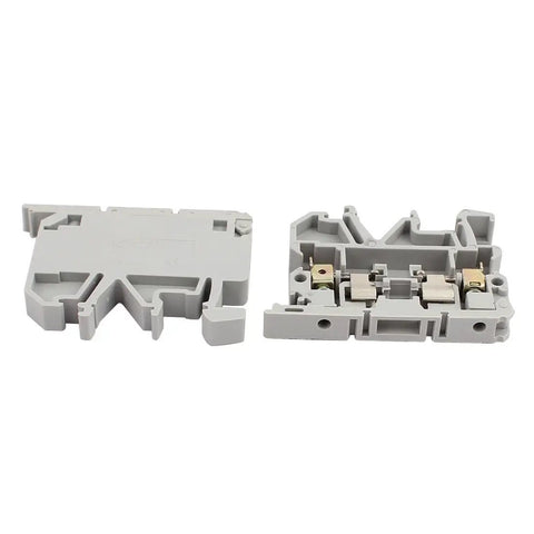 10 Pack ASK1EN DIN Rail Mount Fuse Holder Terminal Block For 4mm2 Wire 500V Gray 58mm X 42mm X 7mm Fits 5x20mm Fuses