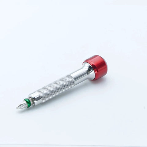 Lollipop Bit Driver Stainless Steel Red With Hidden Shaft For Quick Bit Changes And Maximum Torque Ultra Fast Screwdriver