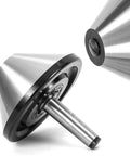 Close-up bull-nose live center with MT3 Morse taper, 75° alloy steel tailstock center for hollow workpieces