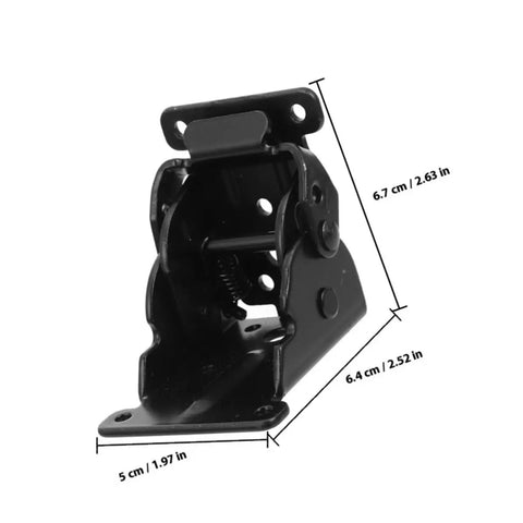 Heavy Duty Folding Table Hinge With 90 Degree Self Locking Mechanism Iron Hidden Folding Table Leg Bracket with measurements outlined