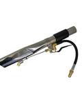 Crevice Tool for Tight Spaces and Hard to Reach Crannies with Brass Spray Jet, stainless steel tube and connectors visible