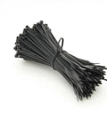 Durable Nylon Cable Zip Tie Set, 100 Pcs Self Locking Wire Ties, 100mm length, black color, bundled together
