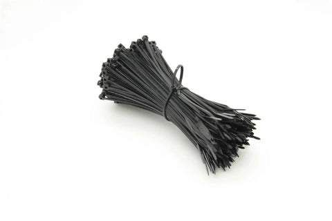 Bundle of black nylon Heavy Duty Nylon Cable Ties Set Self Locking Zip Ties Assortment 100 150 200 Mm for cable management