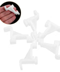 Heavy Duty Freezer Hooks And Fridge Shelf Clips Set Of 50 Crack Resistant Smooth Surface close-up view of one clip