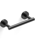Matte Black Stainless Steel Toilet Paper Holder With Double Post Pivoting Roll, Wall Mounted Fixture For Commercial Bathrooms And RVs