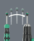 Compact 26 RA-R Ratchet Set With Pouch showing interchangeable bit system and fine-tooth ratchet in handle for fast turning.