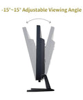 Side view of 15 Inch CCTV Monitor Dope Pro Grade Security Screen with built-in speaker and adjustable angle feature.