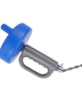 33 Foot Manual Drain Auger Snake Heavy Duty Spring Steel Pipe Cleaner with ergonomic handle and flexible snake end.