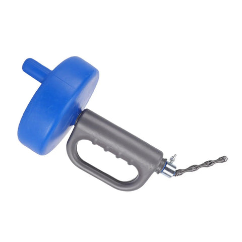 33 Foot Manual Drain Auger Snake Heavy Duty Spring Steel Pipe Cleaner with ergonomic handle and flexible snake end.