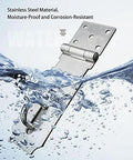 Stainless Steel Door Hasp Latch 5 Inch Extra Thick Packlock Clasp Lock With Screws Brushed Finish showing water resistance