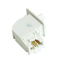 Dryer Door Switch Replacement WE04X28977 WE10X23879 for Hotpoint showing side view of multicolor interlock