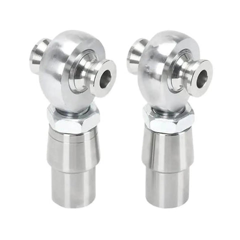 Built Tough Steel Heim Joint Rod End Assembly 2 Pack 7 8 Inch shown from the side, steel construction for steering suspension upgrades.