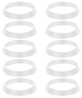 10 Pack Silicone Seal Rings For Drain Pipes And Sinks No Brainer Rubber Gasket Washers For One And A Half Inch Waste Lines Cone Seal Ring For Leak Proof Kitchen Bathroom Outdoor Plumbing White Set, white silicone 43 mm rings