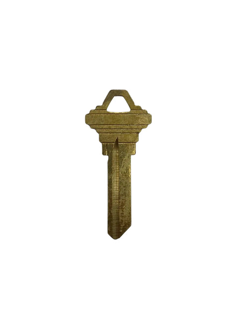 Single brass lock key blank for SC4 keyway, pro grade, suitable for easy duplication on residential locks and locksmiths.