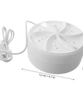 Kick Dirt Turbo Spinner Mini Portable Washer For Buckets With Ultrasonic Deep Clean System For Socks Underwear And Tiny Loads Super Handy For Rv Camping Travel And Dorm Life Fresh Threads Sorted, white ultrasonic washer unit.