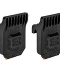 Two MODBox Utility Cart Ladder Holder and Storage Hooks for Secure Vertical or Horizontal Ladder Mounting on MODBox Carts