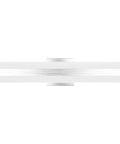 24W Up And Down LED Vanity Light In Brushed Silver Aluminum, Sleek Modern Frosted White Acrylic Bath Wall Fixture, 6000K Cool Daylight