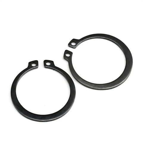 Built Tough 65 Manganese Steel Circlips for Shafts, M14 black snap ring retainers for secure locking.