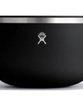 Heavy Duty Double Wall Insulated Serving Bowl With Tight Seal Lid Pro Grade Stainless Steel Food Container Keeps Your Meals Hot Or Cold No Sweat Solid Pick For Tailgates Campouts And Patio Hangs 3 Quart Matte Black side view with logo