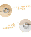 8 Pack M8 304 Stainless Steel Lifting Eye Nuts Heavy Duty Threaded Rigging Hardware With No Fuss Setup For Marine Hoisting And Industrial Job Site Work Built Tough, detailed view showcasing stainless steel material and quick assembly feature.