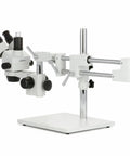 Trinocular Zoom Microscope With 3.5X To 180X Magnification, 144 LED Ring Light, 18MP USB 3.0 Camera, A Real Workhorse Stereo Microscope For Biology, Electronics, QC, And Detailed Inspections.