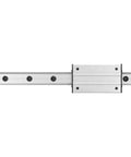 Rock Solid Three Hundred Millimeter External Biaxial Metal Linear Guide Rail With Slide Block, precision roller carriage, top view.
