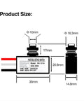 Dimensions of Dusk to Dawn Photocell Sensor Switch for Outdoor Lighting, 35mm width, 20.8mm height, 120V AC Auto Light Control