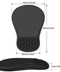 Ergonomic Mouse Pad With Wrist Support And Gel Memory Foam Non Slip Base Pain Relief For Home Office And Gaming, Black