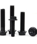 Motorcycle Bolt Kit For CR80 CR85 CR125 CR250 CR500 Bikes With Countersunk Screws And Nuts Black Alloy Fasteners Durable Precision Machined Hardware For Easy Install And Long Lasting Motorbike Build, black alloy bolts set