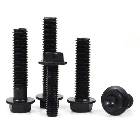 Motorcycle Bolt Kit For CR80 CR85 CR125 CR250 CR500 Bikes With Countersunk Screws And Nuts Black Alloy Fasteners Durable Precision Machined Hardware For Easy Install And Long Lasting Motorbike Build, black alloy bolts set