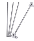 Rock Solid Linear Guide Shafts Chromed Steel Rods For 3D Printer And Cnc Machine Builds showing four polished rods and mounting bracket.
