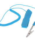 Adjustable Anti Static Wrist Strap Kit Ten Pack For ESD Protection And Grounding with blue coiled cable and alligator clip