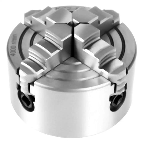 Three Inch 4 Jaw Lathe Chuck With Independent Reversible Jaws K72-80 Manual Turning Machine Accessory close-up view