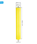 2 Pcs Durable Heavy Duty Polyurethane Coated Conveyor Roller Two Point Four Inch Diameter 16 Inch Length 2 Pack Stainless Steel Transmission Replacement With Galvanized End Yellow, 2.4in x 16in