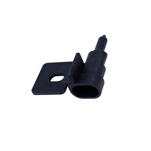 AITKEN ambient air temperature sensor with mounting bracket, black plastic, side view