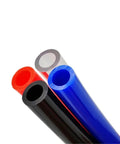 Pro Level 8mm Black Polyurethane Air Hose Tube Optimized For All Pneumatic Air Compressors, featuring black, red, blue, and clear colors.