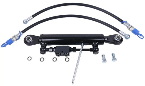 Heavy Duty Hydraulic Top Link Cat 1-1 With Locking Block For Tractors And Excavators Fits Class I And II Equipment Smooth Pin Connection Easy Install with two hoses and fittings
