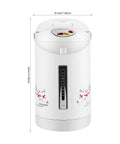 Heavy Duty Three Liter Hot Water Dispenser with floral design, 3L capacity, ideal for quick boiling in desk areas.