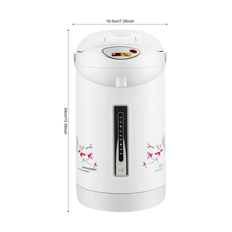 Heavy Duty Three Liter Hot Water Dispenser with floral design, 3L capacity, ideal for quick boiling in desk areas.