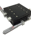 Dope Precision XY Translation Stage With 50 mm Travel And 125 By 125 mm Platform, Manual Micrometer Drives, top view