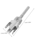 Heavy Duty Pipe Thread Cutting Tool Kit For Pvc And Plastic Pipes Dual Function Internal External Threading Carbon Steel Handheld Pipe Tapper angled view of 7.2cm tool